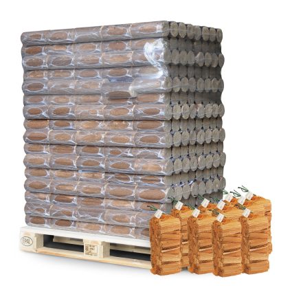 Deluxe Bøgebriketter Premium - inkl. 10 poser optænding